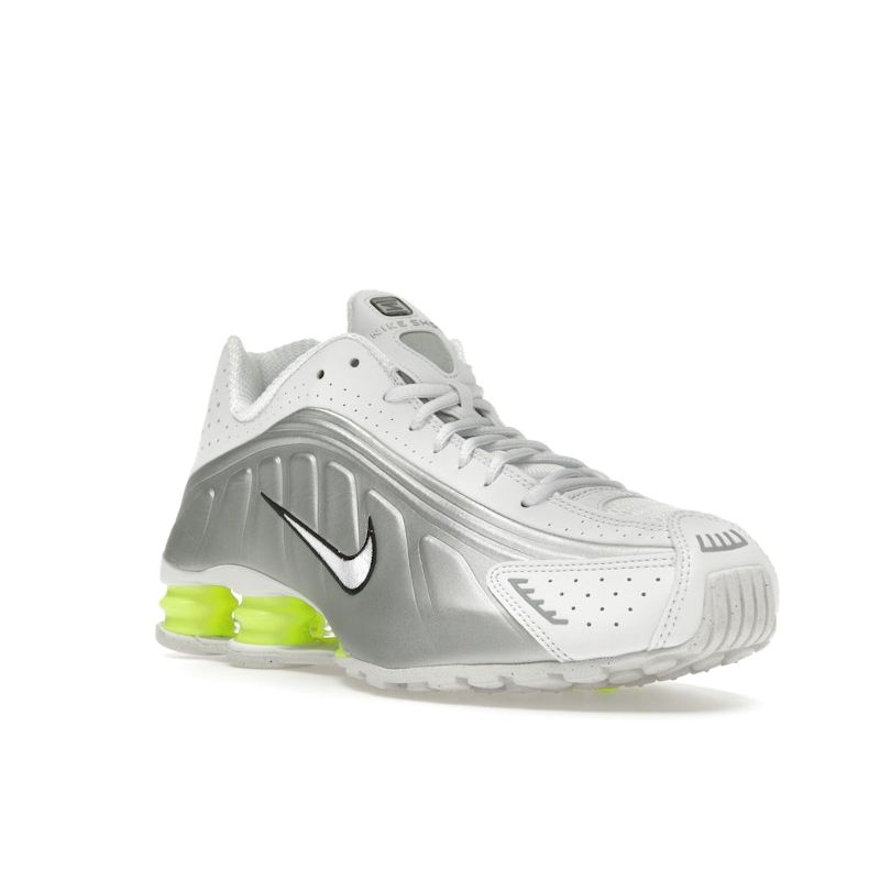 Nike  Shox R4 White Metallic Silver Women Sneakers Volt AR3565-102