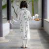 2025 New Girls' Winter Qipao: Long Sleeve Princess Dress for Big Kids - Autumn/Winter Chinese Style