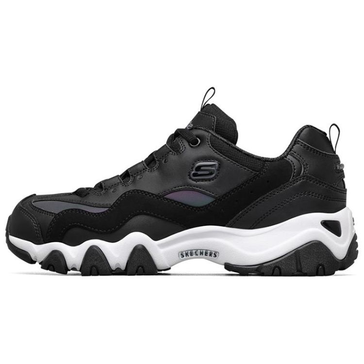 Skechers DLites 2.0 Сетчатые Классические Универсальные Низкие Повседневные Кроссовки Женские Черно-Белые 66666324-BKMT 35.5
