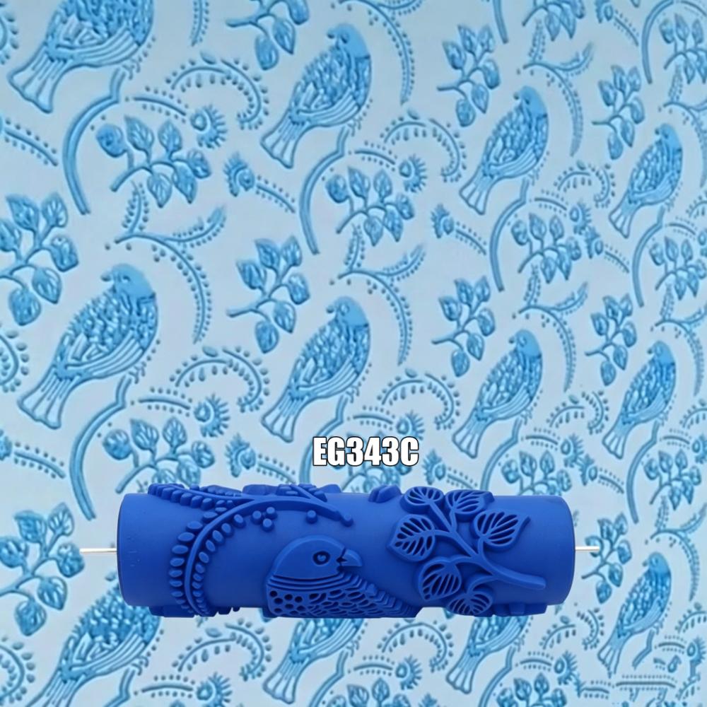 Reusable Patterned Paint Roller Texture Paint Tool Wall Painting Roller Cabinets Painting