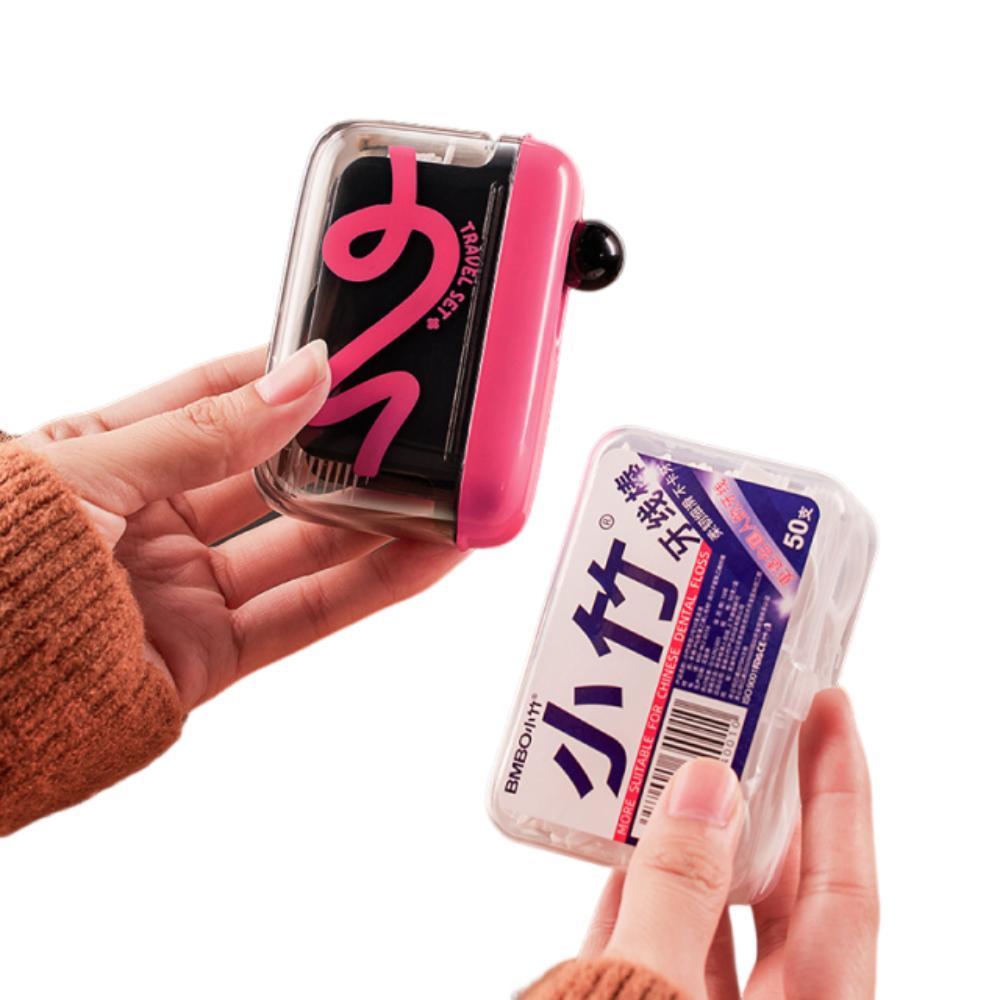 Creativity Floss Stick Storage Box Press-on Mini Teeth Stick Case Floss Stick Organizer  Men&Women