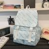 School bag high value letter back couple solid color casual simple light outdoor large capacity