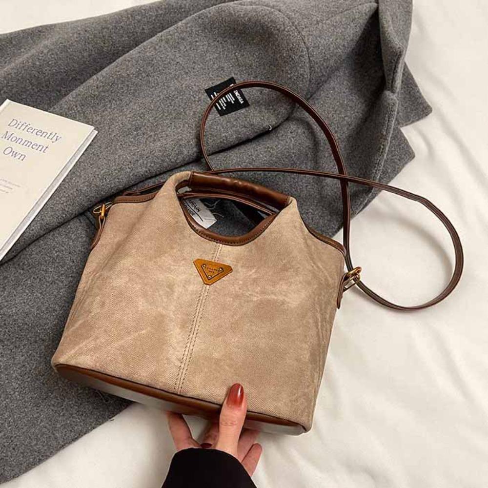 

PU Vintage Tote Bag Crossbody Bag Women s Shoulder Bag Fashionable Small Basket Bag Women Brown