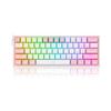 Redragon K617 Fizz RGB Kabelgebundene Mechanische Tastatur Weiß-Rosa 1 Stück