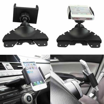 360 Degree Car CD Player Slot Mount Cradle Holder For iPhone Mobile Phone GPS