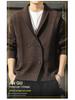 Men's Luxury Double-Breasted Thick Knit Cardigan - Autumn/Winter Loose Warm Sweater Coat