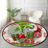 1pc Grinch Round carpet Painted Printed circular carpet, home door mat, outdoor travel protection carpet