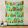 Farm Animals and Tractors Pattern Patterned tapestry home decor, suitable for bedroom and living room, gift