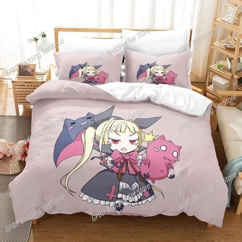 New Personality 3D Printed Anime Blazblue Bedding Set Cartoons Three-piece Set Adult Kid Bedroom Duvet Cover Sets Home Textiles