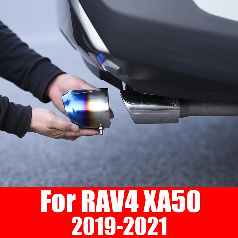 Stainless Car Tail Pipes Exhaust Silencer Frame Cover Muffler Modification For Toyota RAV4 XA50 RAV-4   2022