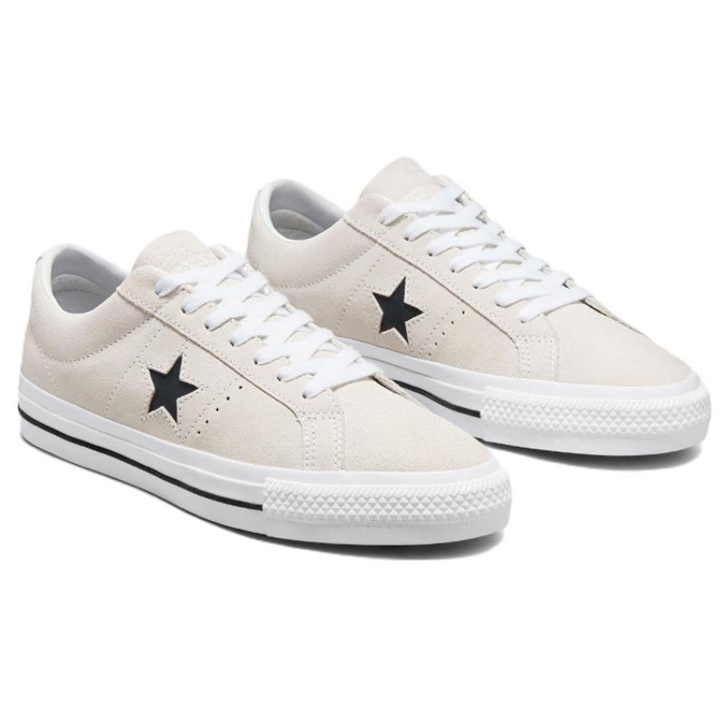 Converse One Star Pro Suede Leather Comfortable and Casual Non-Slip Abrasion Resistant Low-Top Board Shoes Unisex Shallow Khaki