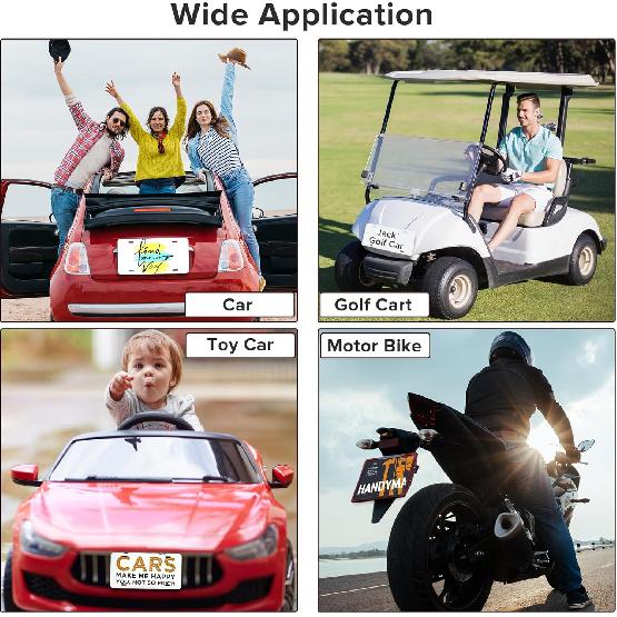 4 Pcs Sublimation License Plate Blanks, Aluminum Metal Car License Plate Label, DIY Picture Thermal Transfer Blank Sublimation for Ized Design Work