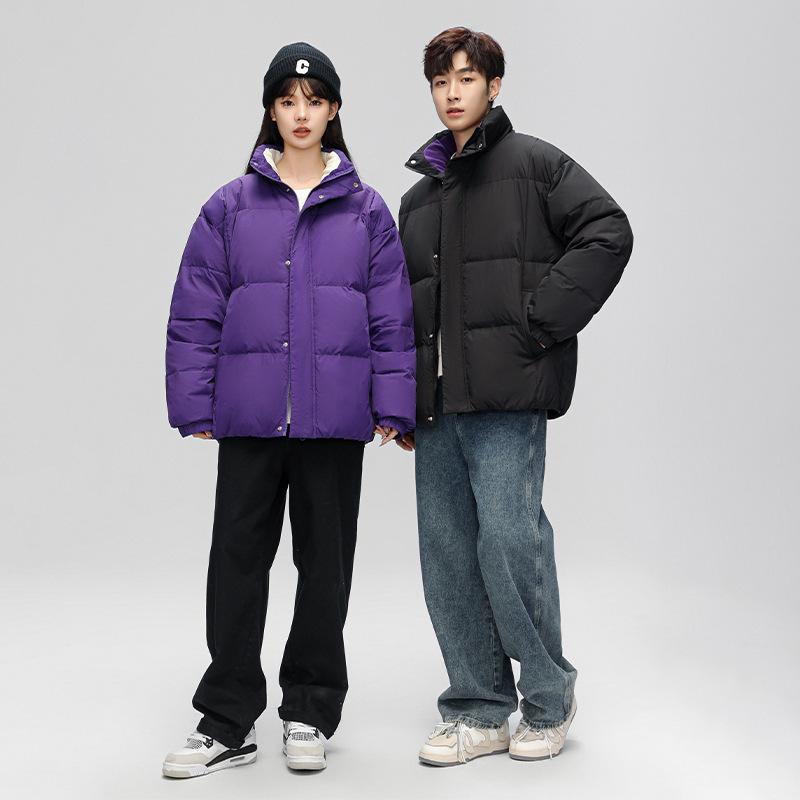 Men's Men's Down Jacket Casual and Versatile Stand-up Collar Winter Couple Outfit Thickened Warm Jacket