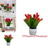 Künstliche Tulpen-Topfpflanze für Eventdekoration und Fotorequisiten, geeignet für den Innen- und Außenbereich