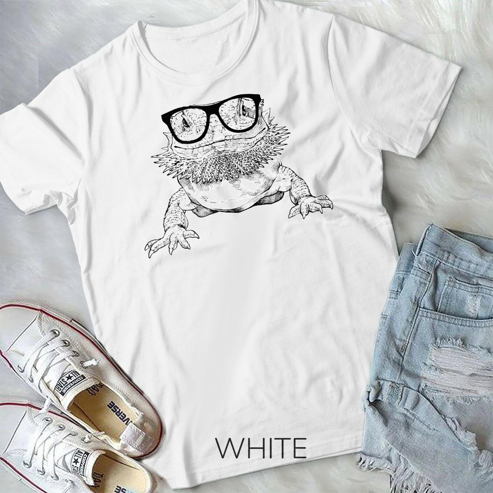 Bearded Dragon Nerdy Glasses Animal Unisex Youth T-shirt S
