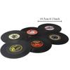 Set mit 6 bunten Retro-Untersetzern für Schallplatten, für Getränke, Untersetzer-Set für Schallplatten, Dekoration für den Couchtisch