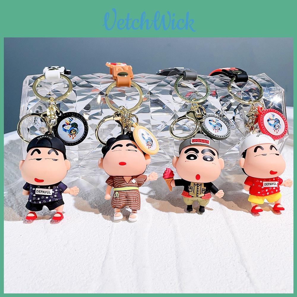 Adorable Shin-chan Silicone Keychain Japanese Manga 3d Pvc Keyring