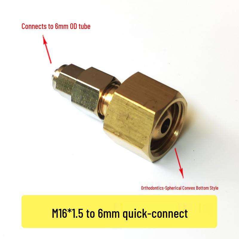 

Редуктор тиску азоту з швидкороз ємним фітингом 4 мм та манометром кисневого регулятора, адаптер M16