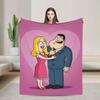 Americans Dads Cartoon Accessories Blankets Lightweight Thin Flannel  Throw Blanket Comfortable Bedspreads
