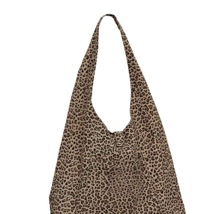 

Сумка с леопардовым принтом, осенне-зимняя женская холщовая сумка, сумка-тоут Niche Design Ins