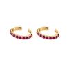 CRMYA Copper Gold Plated Earring Set For Women Color CZ Zircon Piercing Clip Hoop Dangle Earrings For Women Jewelry Wholesale