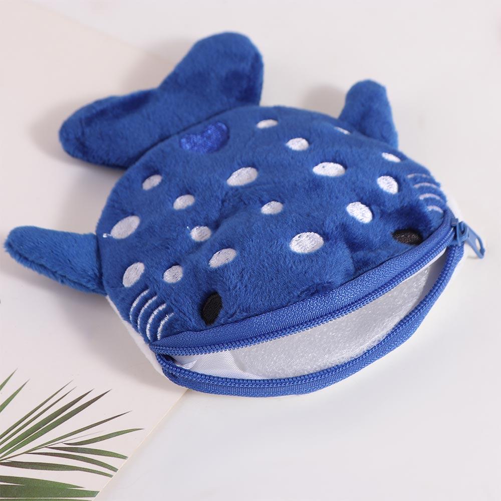 Bag Pendant Shark Plush Wallet Cartoon Shark Plush Coin Bag Earphone Birthday Gift