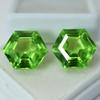 Pair Of 18.25 Ct NATURAL Green Peridot CERTIFIED Fancy Cut Loose Gemstone AAA