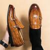Britain New Pointed Double Buckle Monk Strap Leather Shoes for Men Casual Loafers Formal Dress Footwear Sapatos Tenis Masculino