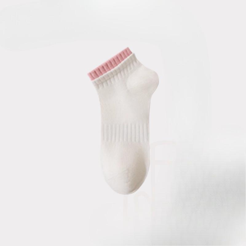 White Socks, Double Flared Women's Spring and Summer Mid-calf Socks, Short Socks, Cotton Socks, Breathable Letter, Trendy Long Socks, Sports