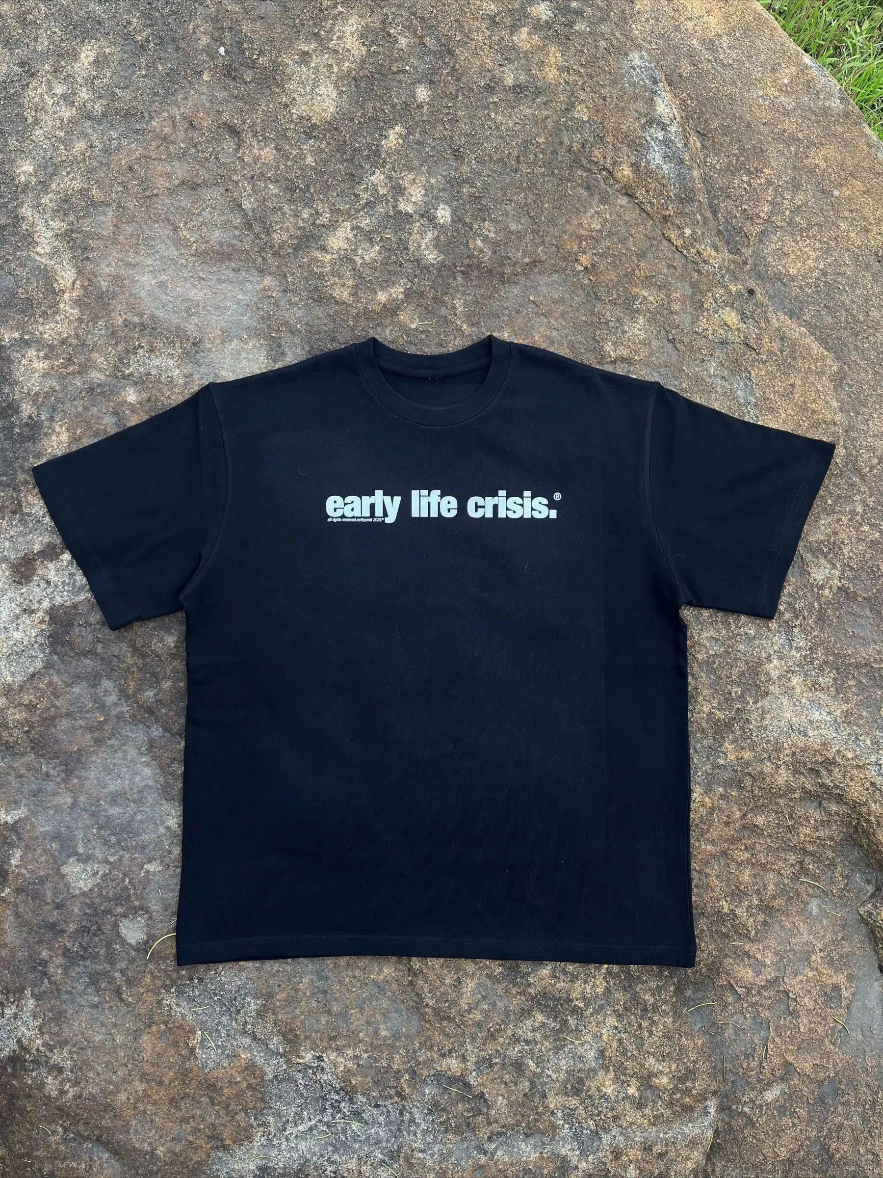 

Харадзюку Ретро Принт Комір Бавовняна Футболка Мереживна Топи з Туру Ранній Життєвий Криз для Чоловіків і Жінок Осінь і Зима Нижня Білизна S