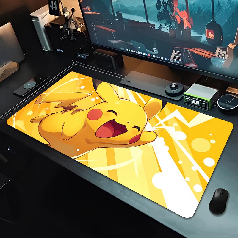 Mouse Pad Pikachu eSports Gamer Players Speed Rubber Game Extended Desk Mat XXL Lock Edge Mousepad Nonslip Keyboard Mat
