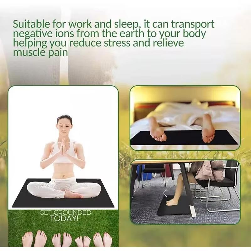 Earthing Universal Mat Kit 68x25cm/30x100cm Earth Desk Mat Grounding Mats Conductive Kit EMF Protection Accessories