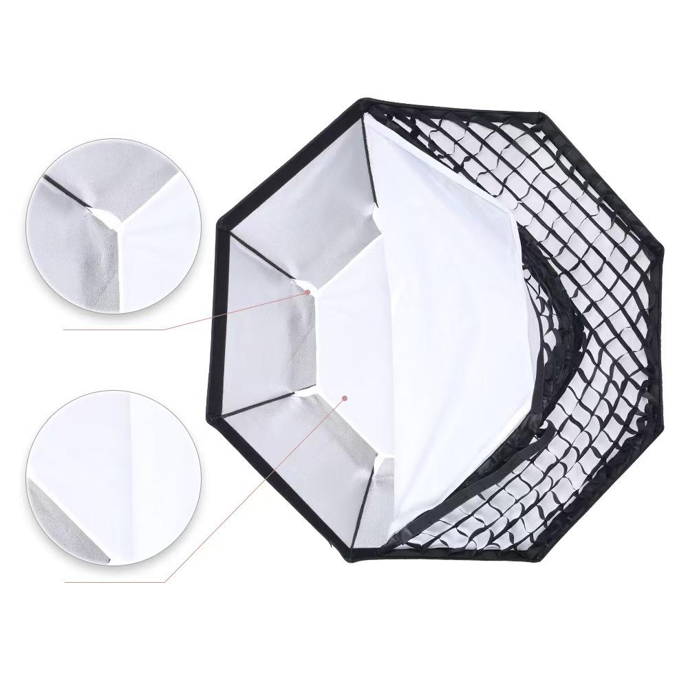 120cm Octagonal Softbox with Grid for Photography and Live Streaming - Rongbao Mount
