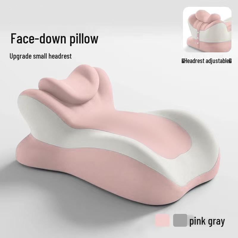 Memory Foam Prone Pillow: Bedside Cushion for Stomach Sleeping, Lumbar & Neck Support, Phone Use, and Reading