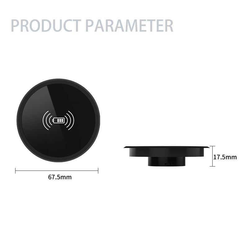 100W Quick Wireless Desktop Embedded Charger For iPhone 16 15 14 13 12 Samsung  Xiaomi Oppo Phone Fast Inductive Charging