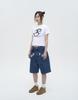 Bipitudiseuodeo Big Graphic Logo Crop Top White