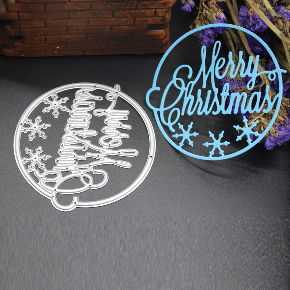Merry Christmas Metal Cutting Dies Stencils Scrapbooking Embossing DIY Crafts 