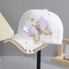 Heavy industry cap women's summer new butterfly baseball cap trendy fashion versatile sequined outdoor sun hat