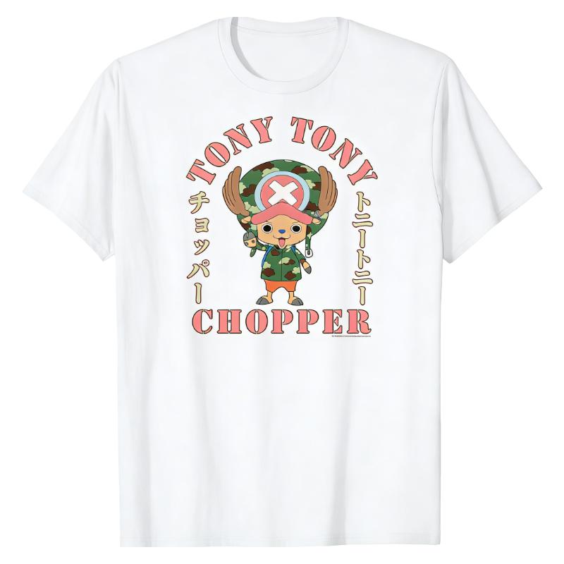 Tony Tony Chopper One Piece TShirt Kawaii Casual Graphic Print Crew Neck Pure Cotton AllMatch Daily Fashion Tops