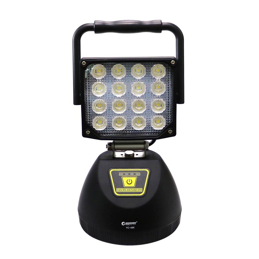 

Good Goods YC-48K Rechargeable LED Work Light, IP65 Waterproof, Smartphone Charging, Ultra Bright, Portable, Outdoor Lighting, Disaster Preparedness,