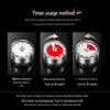 Stainless Steel Magnetic Kitchen Timer: Rotating Mechanical Countdown