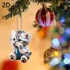 2D Cute Cat Rearview Mirror Decoration Pendant Backpack Keychain Decoration Pendant Realistic Animal Cat Hanging Ornament