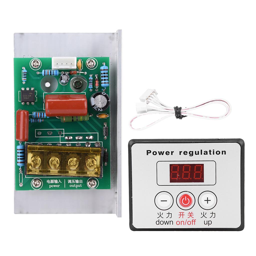 6000W SCR Digital Voltage Regulator Speed Control Dimmer Thermostat AC 220V