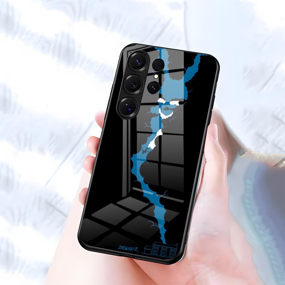 D-Donnie D-Darkos Phone Case For Samsung S26 S25 S24 FE S23 S22 S21 Plus S20 Ultra Note20Ultra Black Glass Cover