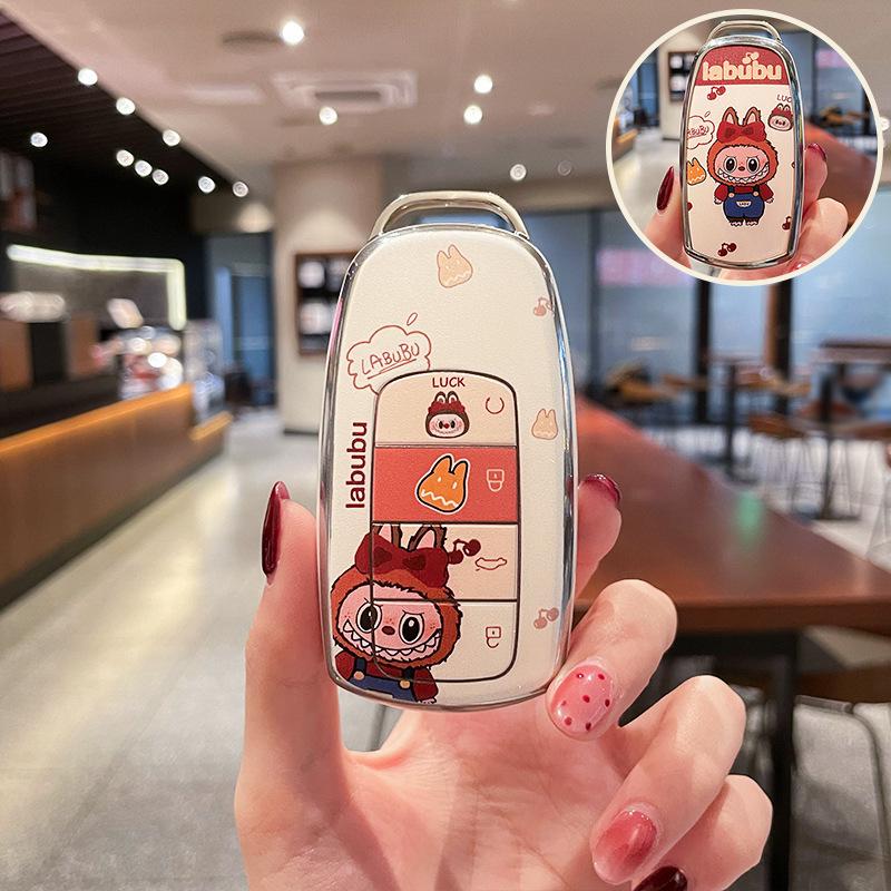 Chery Little Ant, QQ Ice Cream, EQ1, Half Sugar, Big Ant Key Case for Women with Shell Buckle