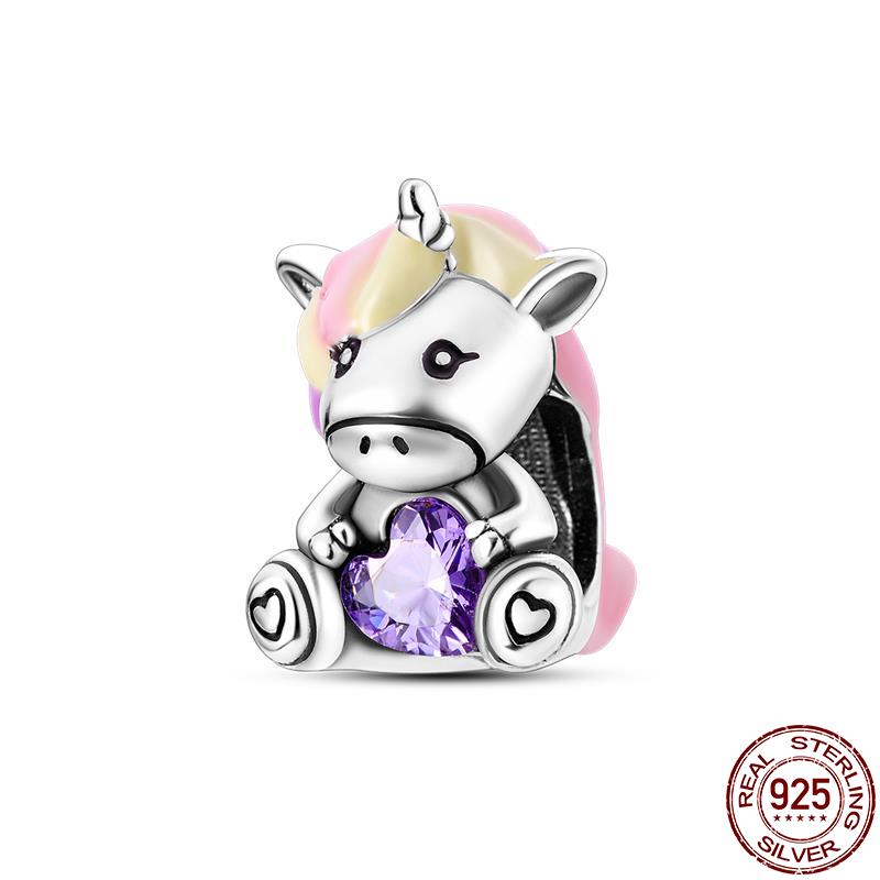 Cute Animals Beads Charms Fit Original 3Mm Bracelet Dog Cat Owl Rabbit Diy Jewelry Making Animals Protection
