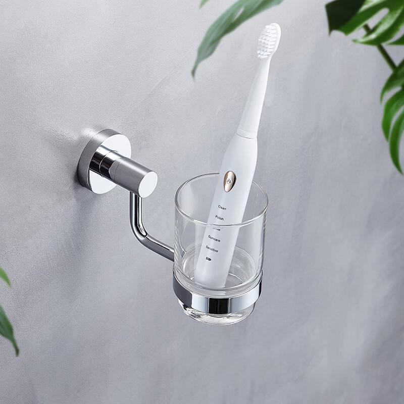 

Bathroom Towel Rack with Cup Holder