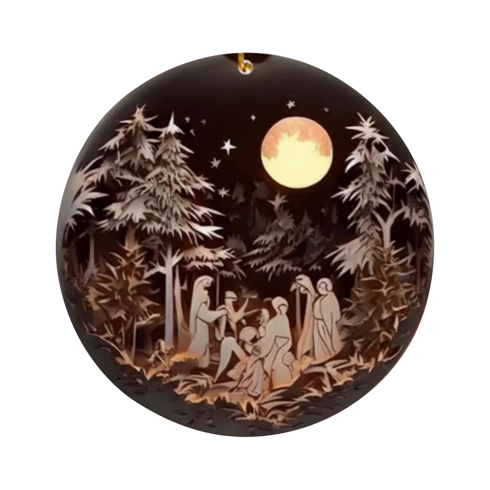 

2D Acrylic Nativity Pendant Decoration One Size