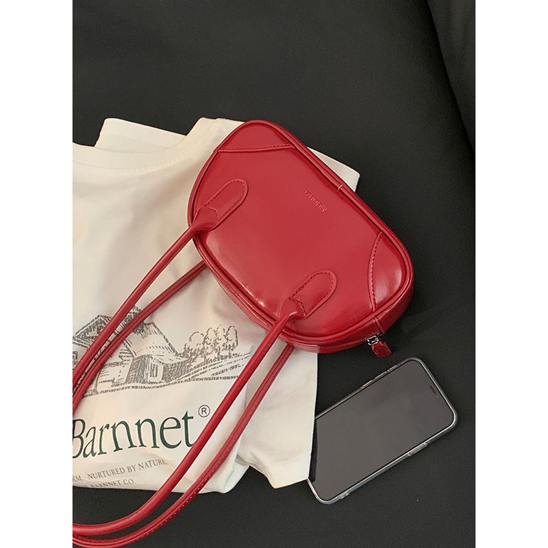 

Satchel Women s South Korea Niche Style One Shoulder Red Underarm Bag Red