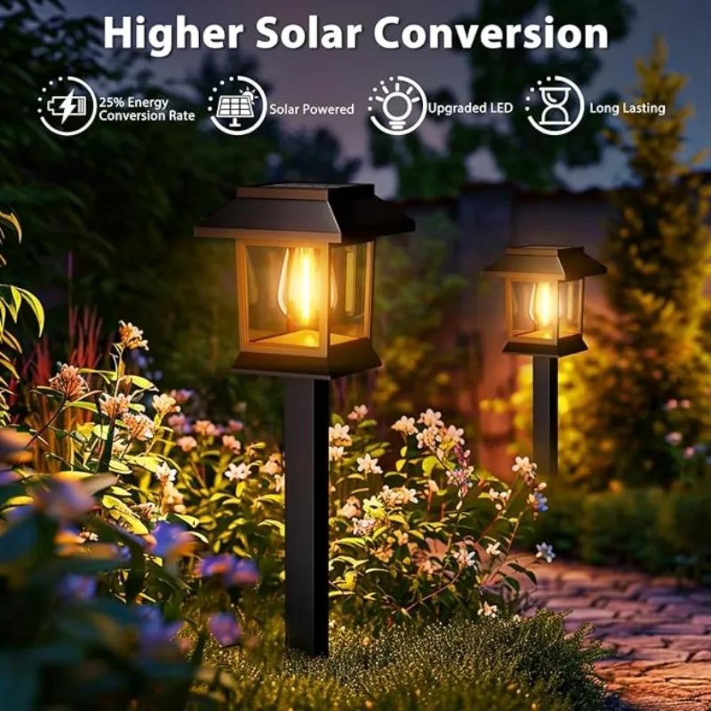 Outdoor Garden 2/6/12PCS Retro Solar Waterproof Signs for Courtyard Solar Lights Landscape Grassland Corridors